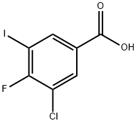 3-氯-4-氟-5-碘苯甲酸,1544863-64-0,结构式