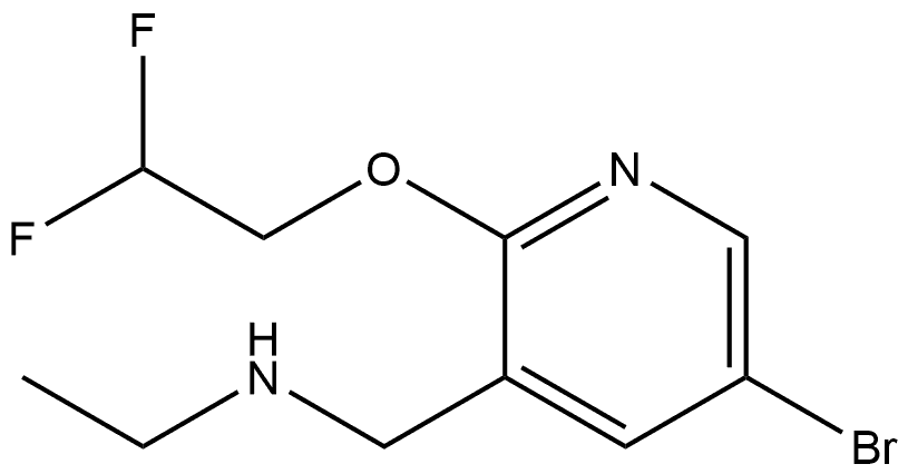 5-Bromo-2-(2,2-difluoroethoxy)-N-ethyl-3-pyridinemethanamine|