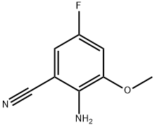 2-Amino-5-fluoro-3-methoxy-benzonitrile Struktur