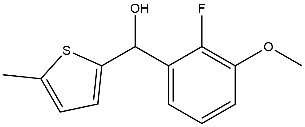 α-(2-Fluoro-3-methoxyphenyl)-5-methyl-2-thiophenemethanol,1545168-98-6,结构式