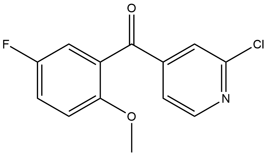 (2-Chloro-4-pyridinyl)(5-fluoro-2-methoxyphenyl)methanone Structure