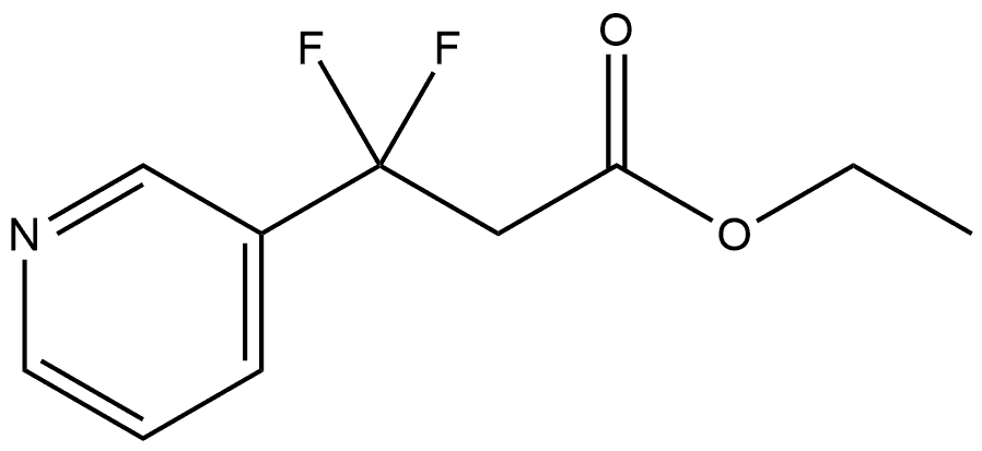 ethyl 3,3-difluoro-3-(pyridin-3-yl)propanoate 结构式