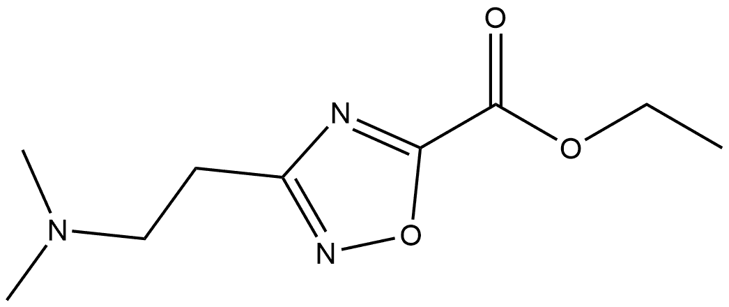 3-[2-(二甲氨基)乙基]-1,2,4-噁二唑-5-甲酸乙酯,1545332-26-0,结构式