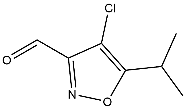 4-Chloro-5-(1-methylethyl)-3-isoxazolecarboxaldehyde Struktur