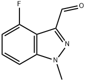 1H-Indazole-3-carboxaldehyde, 4-fluoro-1-methyl- Struktur