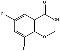 5-Chloro-3-fluoro-2-methoxybenzoic acid Structure