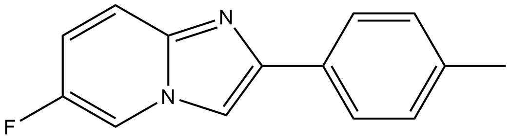 6-Fluoro-2-(p-tolyl)imidazo[1,2-a]pyridine Struktur