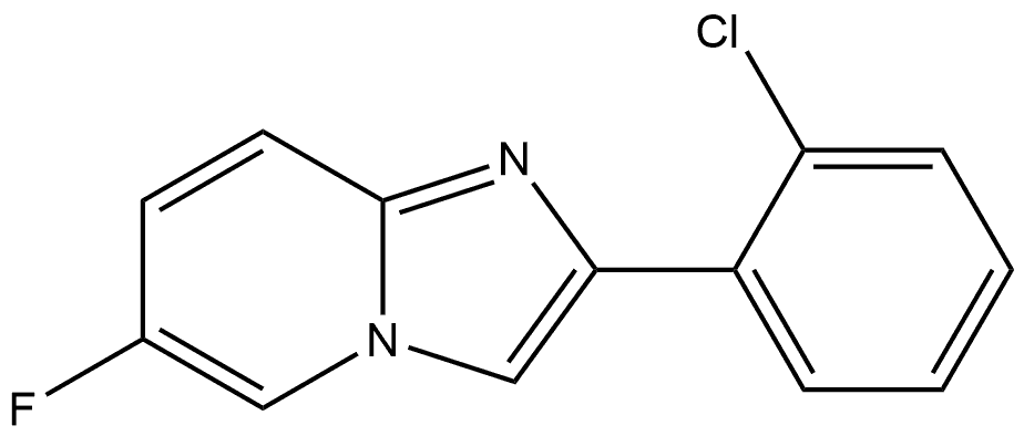 2-(2-氯苯基)-6-氟咪唑并[1,2-A]吡啶,1545556-81-7,结构式