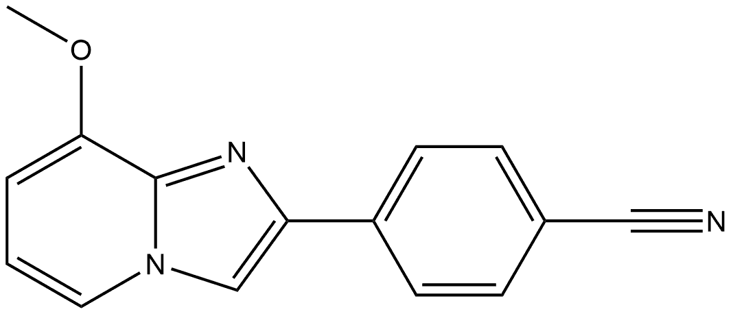 4-(8-Methoxyimidazo[1,2-a]pyridin-2-yl)benzonitrile Struktur