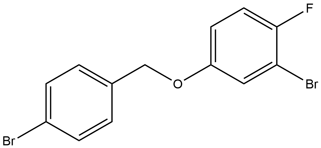2-Bromo-4-[(4-bromophenyl)methoxy]-1-fluorobenzene Struktur
