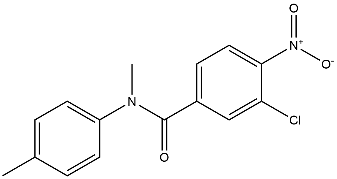 3-chloro-N-methyl-4-nitro-N-(p-tolyl)benzamide 结构式