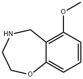 6-methoxy-2,3,4,5-tetrahydro-1,4-benzoxazepine hydrochloride 化学構造式