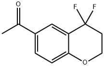 1-(4,4-Difluoro-3,4-dihydro-2H-1-benzopyran-6-yl)ethanone 化学構造式