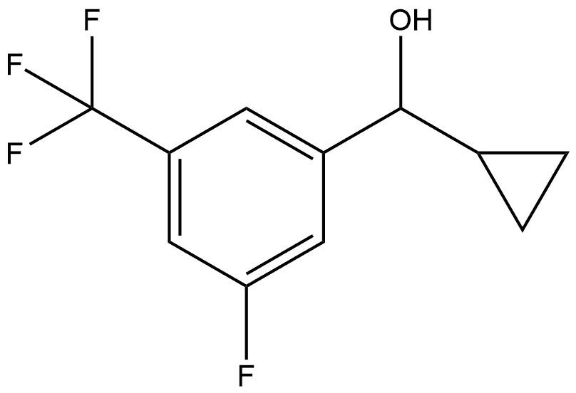 α-Cyclopropyl-3-fluoro-5-(trifluoromethyl)benzenemethanol Structure