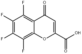 5,6,7,8-Tetrafluoro-4-oxo-4H-chromene-2-carboxylic acid 化学構造式