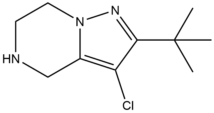 2-(tert-Butyl)-3-chloro-4,5,6,7-tetrahydropyrazolo[1,5-a]pyrazine Structure