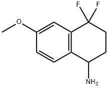4,4-二氟-6-甲氧基-1,2,3,4-四氢萘-1-胺, 1547076-55-0, 结构式