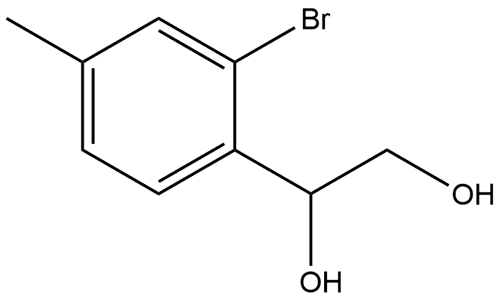 1-(2-Bromo-4-methylphenyl)-1,2-ethanediol 化学構造式