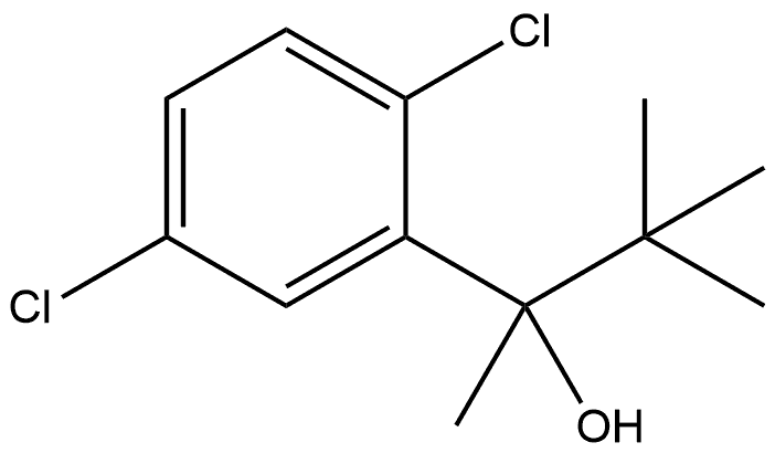 2,5-Dichloro-α-(1,1-dimethylethyl)-α-methylbenzenemethanol 化学構造式