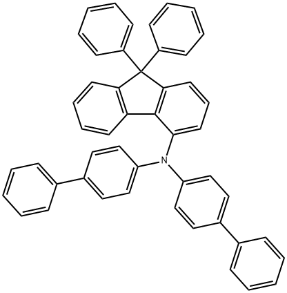 9H-Fluoren-4-amine, N,N-bis([1,1'-biphenyl]-4-yl)-9,9-diphenyl- Struktur