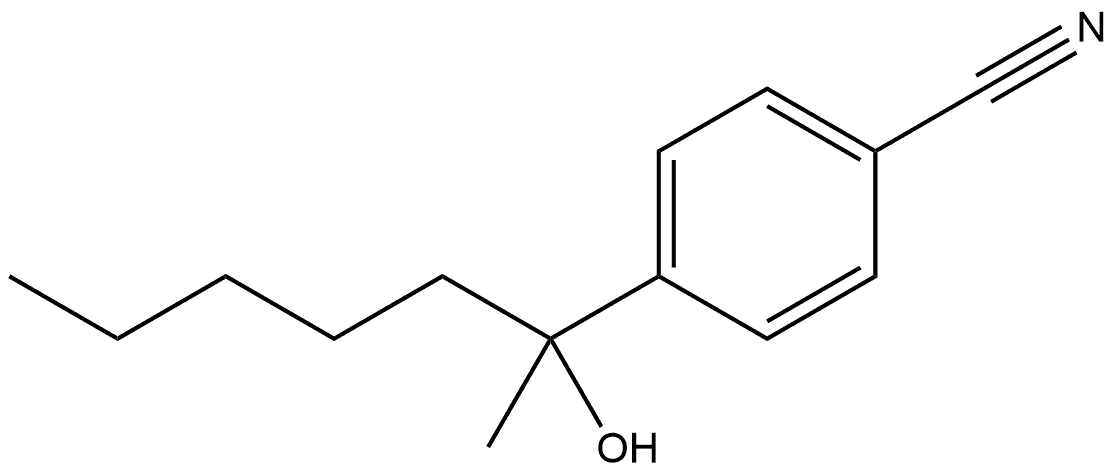 4-(1-Hydroxy-1-methylhexyl)benzonitrile Structure