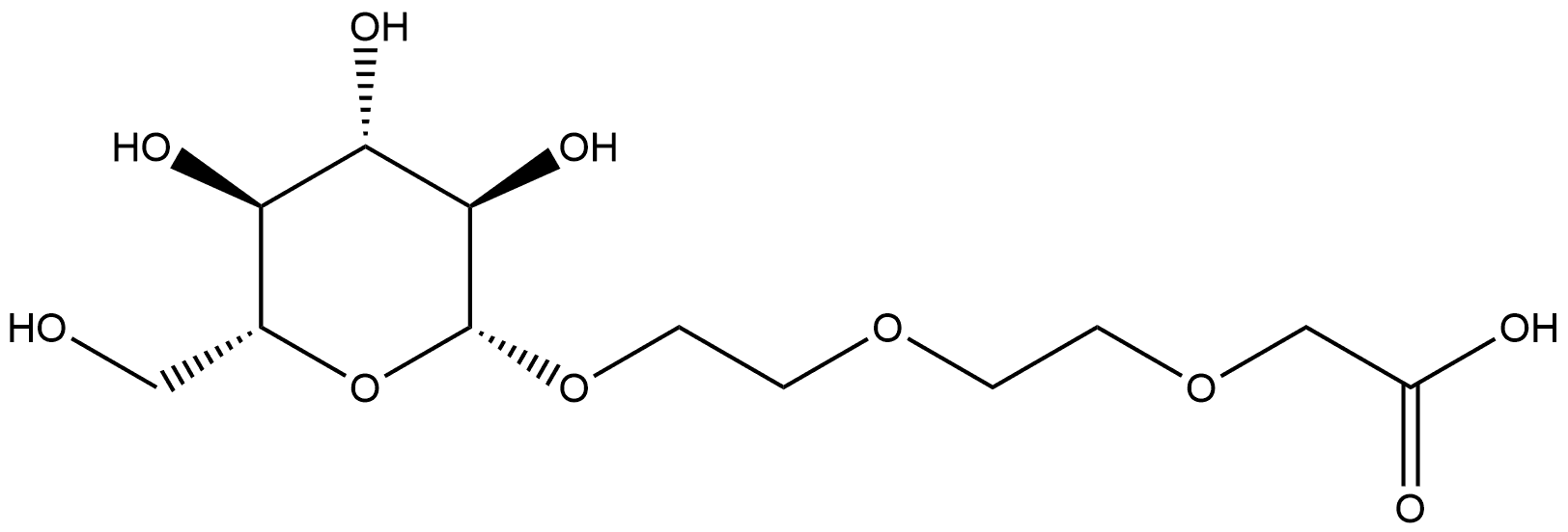 Acetic acid, [2-[2-(β-D-glucopyranosyloxy)ethoxy]ethoxy]- (9CI) Structure