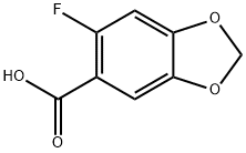 1,3-Benzodioxole-5-carboxylic acid, 6-fluoro- Structure
