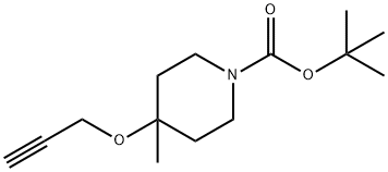 4-甲基-4-(丙-2-炔-1-基氧基)哌啶-1-羧酸叔丁酯,1547822-39-8,结构式