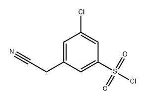 Benzenesulfonyl chloride, 3-chloro-5-(cyanomethyl)- Structure