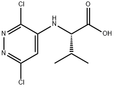 2-[(3,6-dichloropyridazin-4-yl)amino]-3-methylbutanoic acid Structure