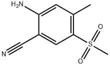 2-氨基-4-甲基-5-(甲基磺酰基)苄腈 结构式