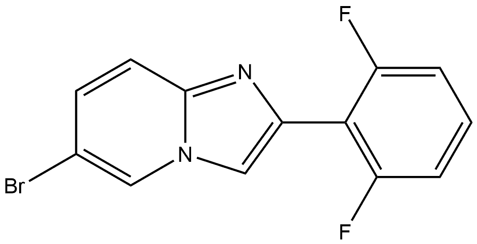 6-溴-2-(2,6-二氟苯基)咪唑并[1,2-A]吡啶 结构式