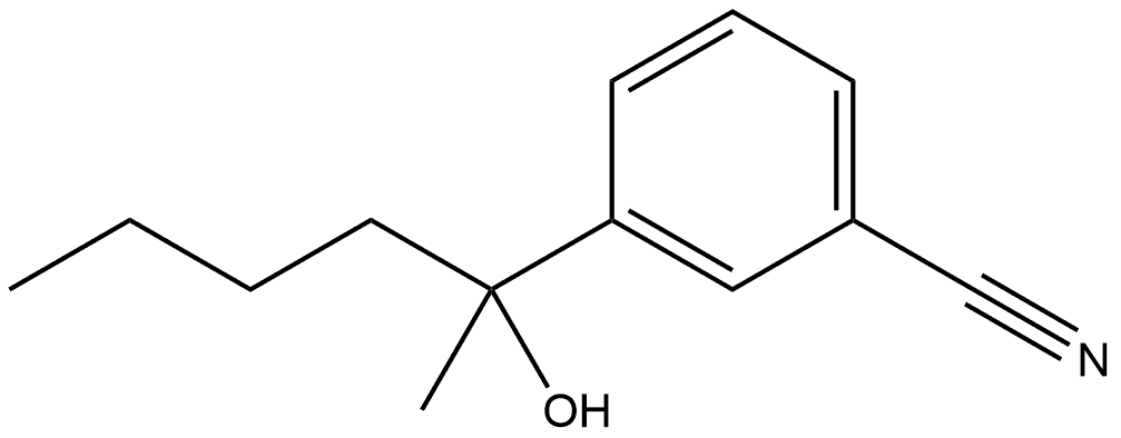 3-(1-Hydroxy-1-methylpentyl)benzonitrile Structure