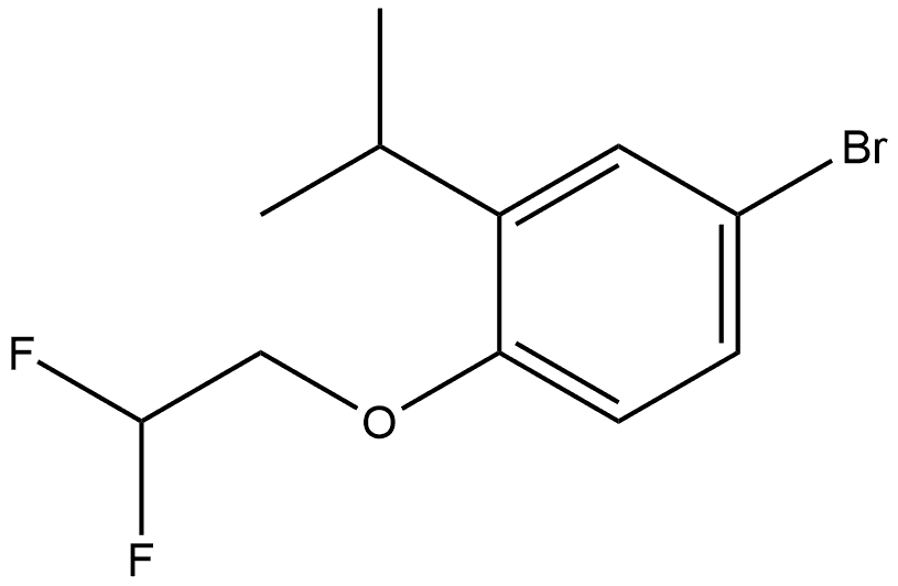 4-Bromo-1-(2,2-difluoroethoxy)-2-(1-methylethyl)benzene Structure