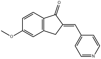 1H-Inden-1-one, 2,3-dihydro-5-methoxy-2-(4-pyridinylmethylene)-, (2E)-