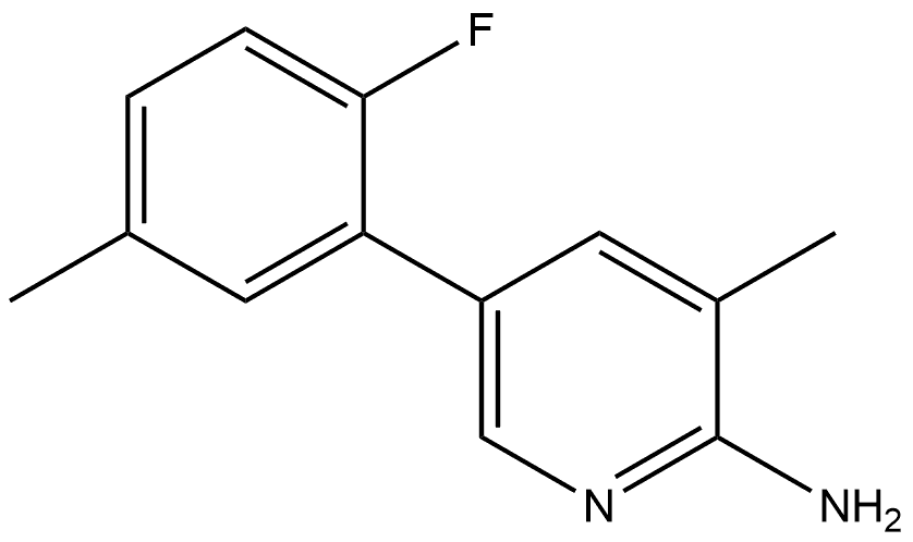5-(2-Fluoro-5-methylphenyl)-3-methyl-2-pyridinamine Struktur