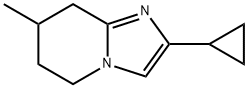 Imidazo[1,2-a]pyridine, 2-cyclopropyl-5,6,7,8-tetrahydro-7-methyl- 化学構造式