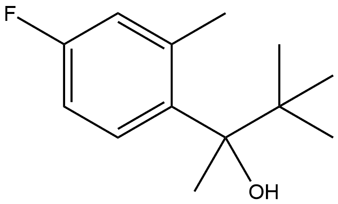 α-(1,1-Dimethylethyl)-4-fluoro-α,2-dimethylbenzenemethanol 结构式