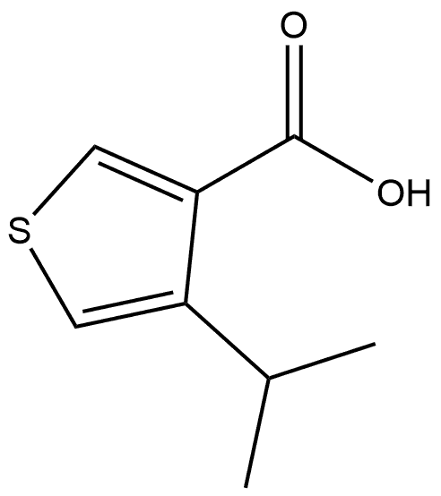 4-(1-Methylethyl)-3-thiophenecarboxylic acid 化学構造式