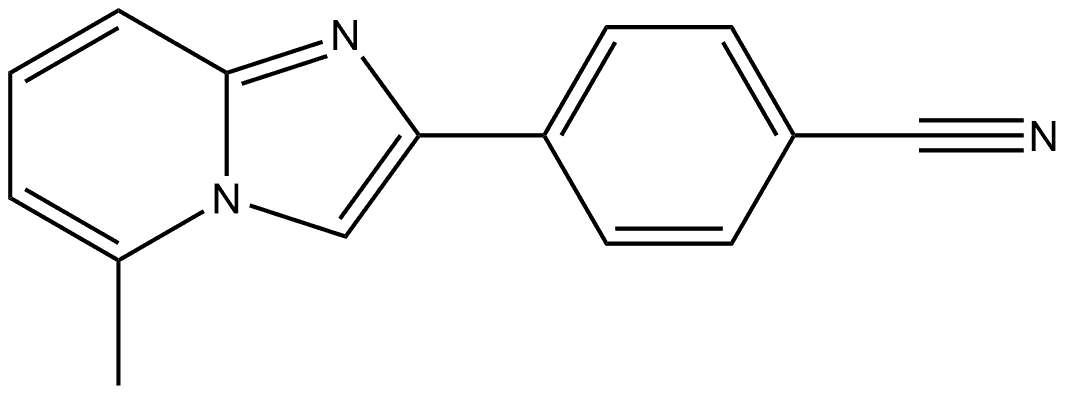 4-(5-Methylimidazo[1,2-a]pyridin-2-yl)benzonitrile Struktur