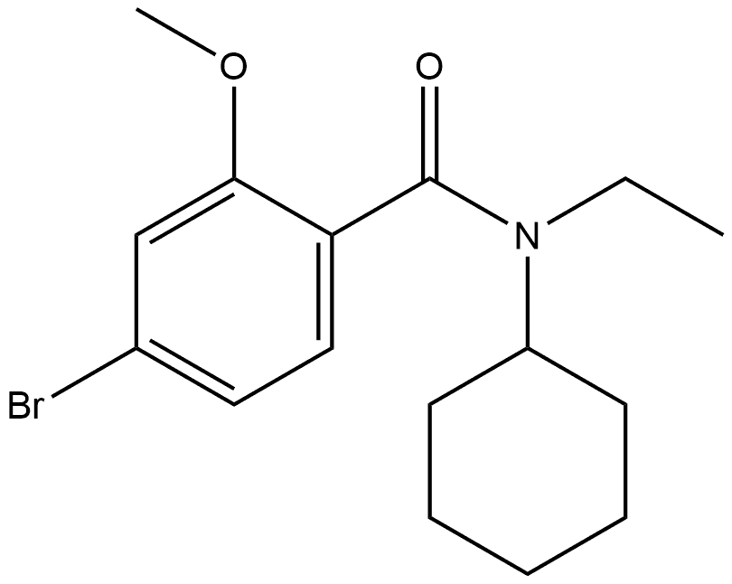 4-Bromo-N-cyclohexyl-N-ethyl-2-methoxybenzamide,1549932-35-5,结构式