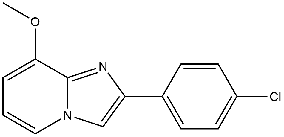 2-(4-氯苯基)-8-甲氧基咪唑并[1,2-A]吡啶 结构式