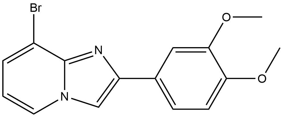 8-溴-2-(3,4-二甲氧基苯基)咪唑并[1,2-A]吡啶,1550405-92-9,结构式