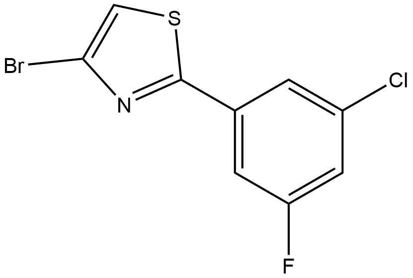 4-Bromo-2-(3-chloro-5-fluorophenyl)thiazole Structure