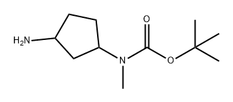 Carbamic acid, N-(3-aminocyclopentyl)-N-methyl-, 1,1-dimethylethyl ester Structure