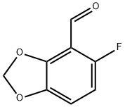 5-氟苯并[D][1,3]二氧戊环-4-甲醛 结构式