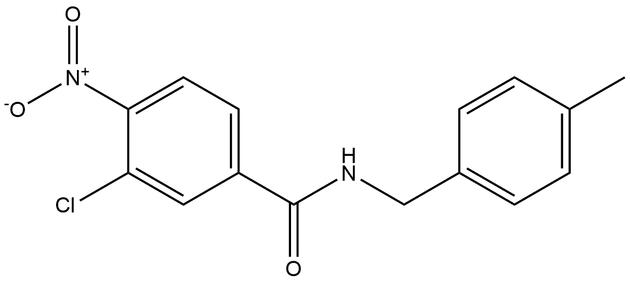 3-chloro-N-(4-methylbenzyl)-4-nitrobenzamide Structure