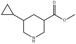 Methyl 5-cyclopropyl-3-piperidinecarboxylate Struktur