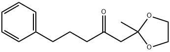 1-(2-methyl-1,3-dioxolan-2-yl)-5-phenylpentan-2-one 化学構造式