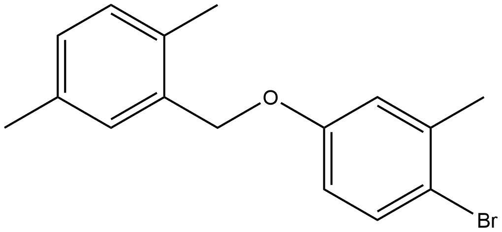 Benzene, 1-bromo-4-[(2,5-dimethylphenyl)methoxy]-2-methyl- Struktur